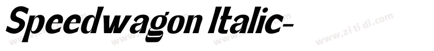 Speedwagon Italic字体转换